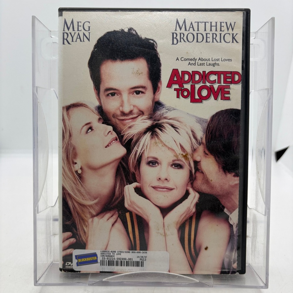 Addicted to Love DVD 1997 Meg Ryan Matthew Broderick Blockbuster Case